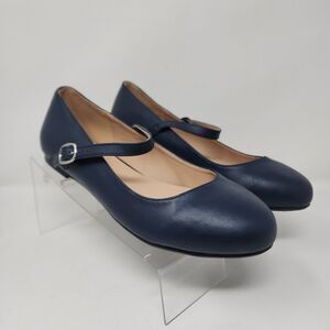 Luoika Flat Shoes Womens 10 Blue Comfort Slip On Buckle Low Ankle shoes